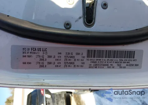 2015 Ram 1500 Big Horn z USA, uszkodzony, nr VIN 1C6RR7GT2FS660406